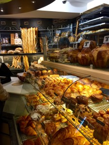 Buying bread in Rue de Buci