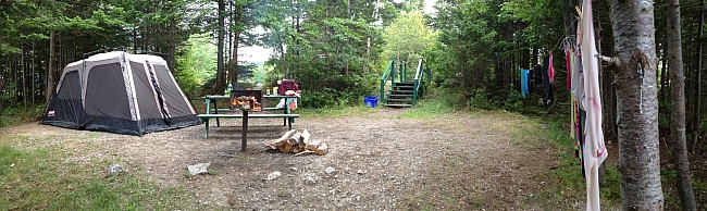 Our lakeside campsite in Barachois Pond Provincial campground... a well thought out campground and locale!