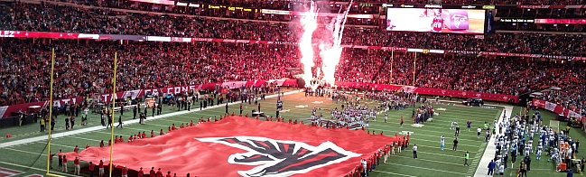 Falcons at Panthers in the Georgia Dome - Gonzalez Retires
